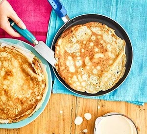  This easy crêpe mix to make sweet or savoury pancakes. There