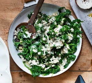 Cook this roast garlic and tahini spinach side dish on the barbecue for a flavourful summer side dish. It goes beautifully with our masala spatchcock chicken